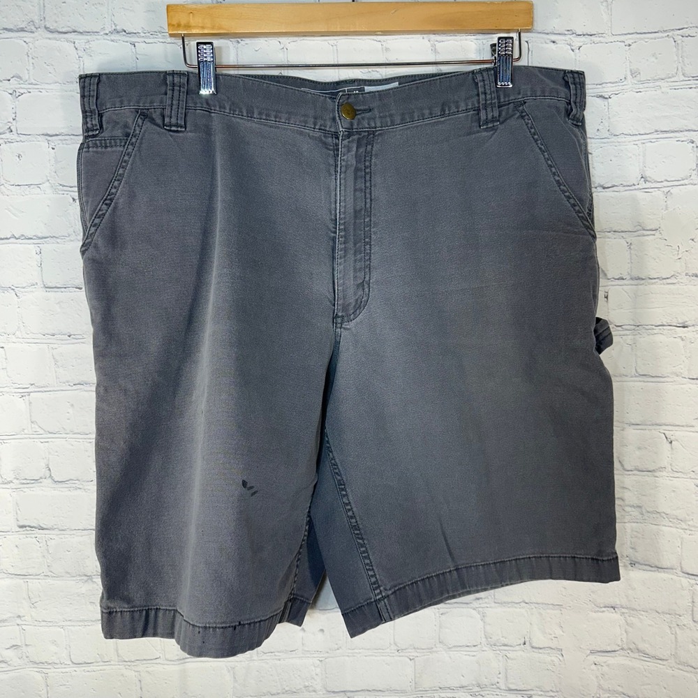 Carhartt Mens Rugged Flex Relaxed Fit Canvas Utility Shorts Gray BS3652-M 42